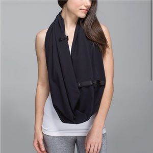 Moving sale! Lululemon black and grey striped vinyasa scarf